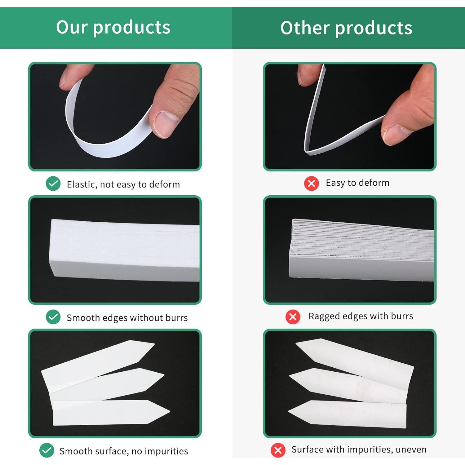 Etiquetas de Planta KINGLAKE 10 cm 100 Pcs Plástico Jardín