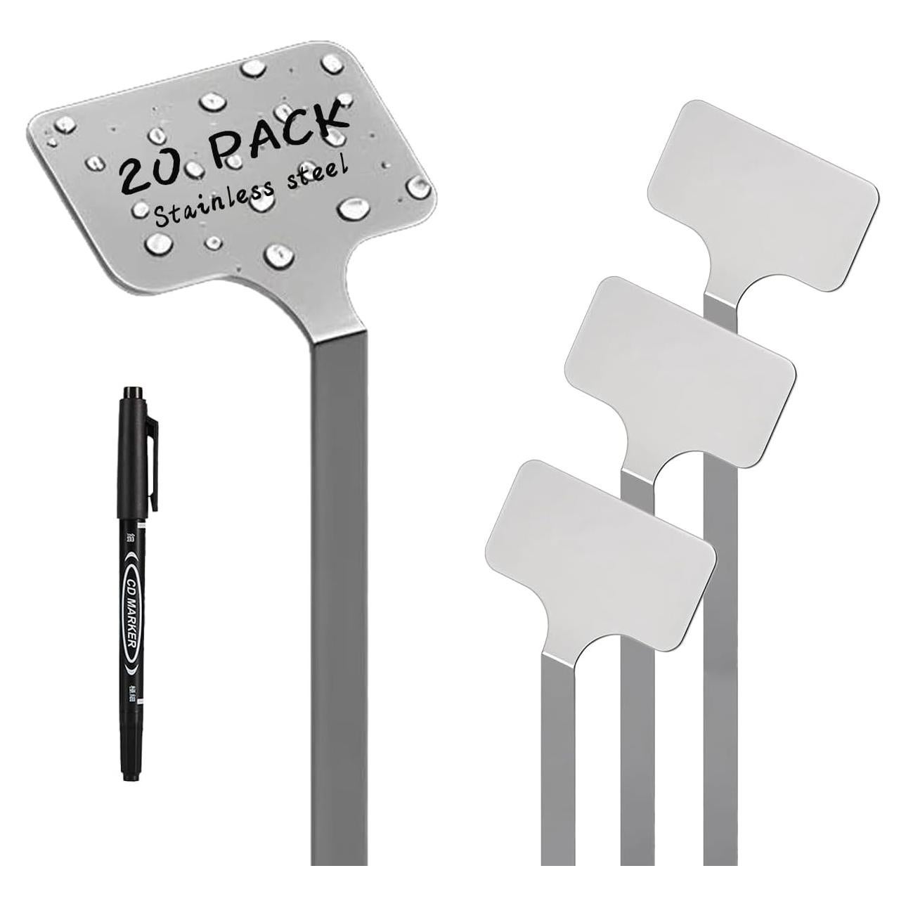 Etiquetas de Planta de Acero Inoxidable KNLLFolan - 20 Unidades