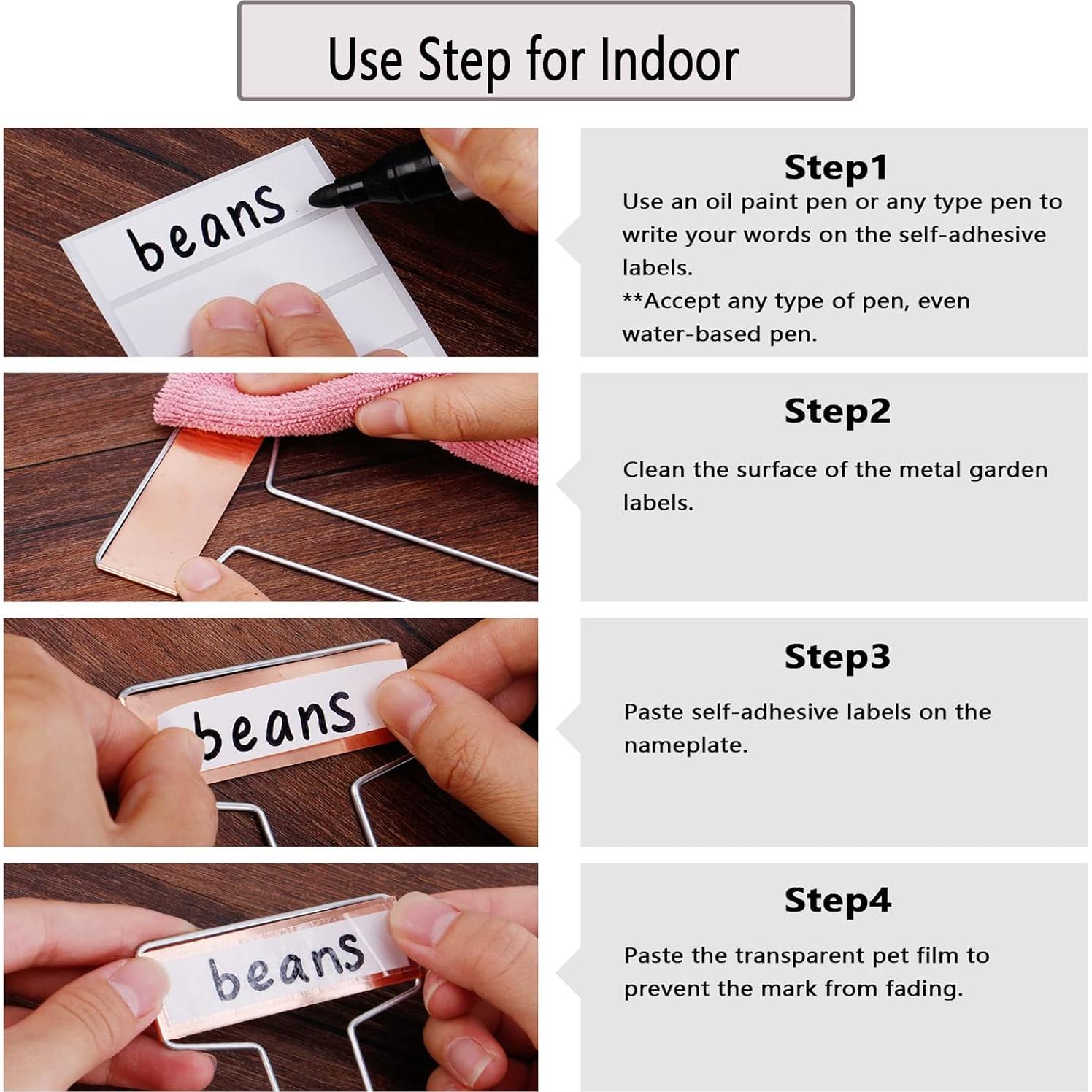 25 Etiquetas de Cobre para Plantas Wanapure 10" Resistentes