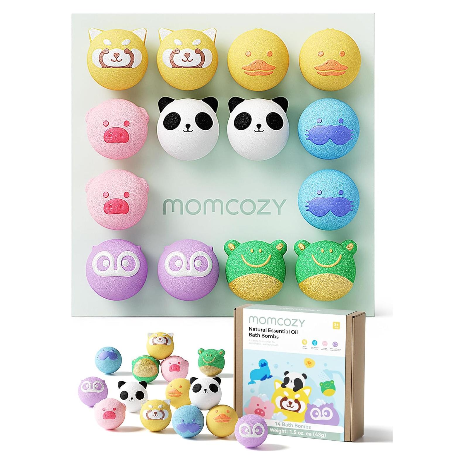 Bombas de Baño de Aceite Esencial Momcozy 14 Pcs Animales