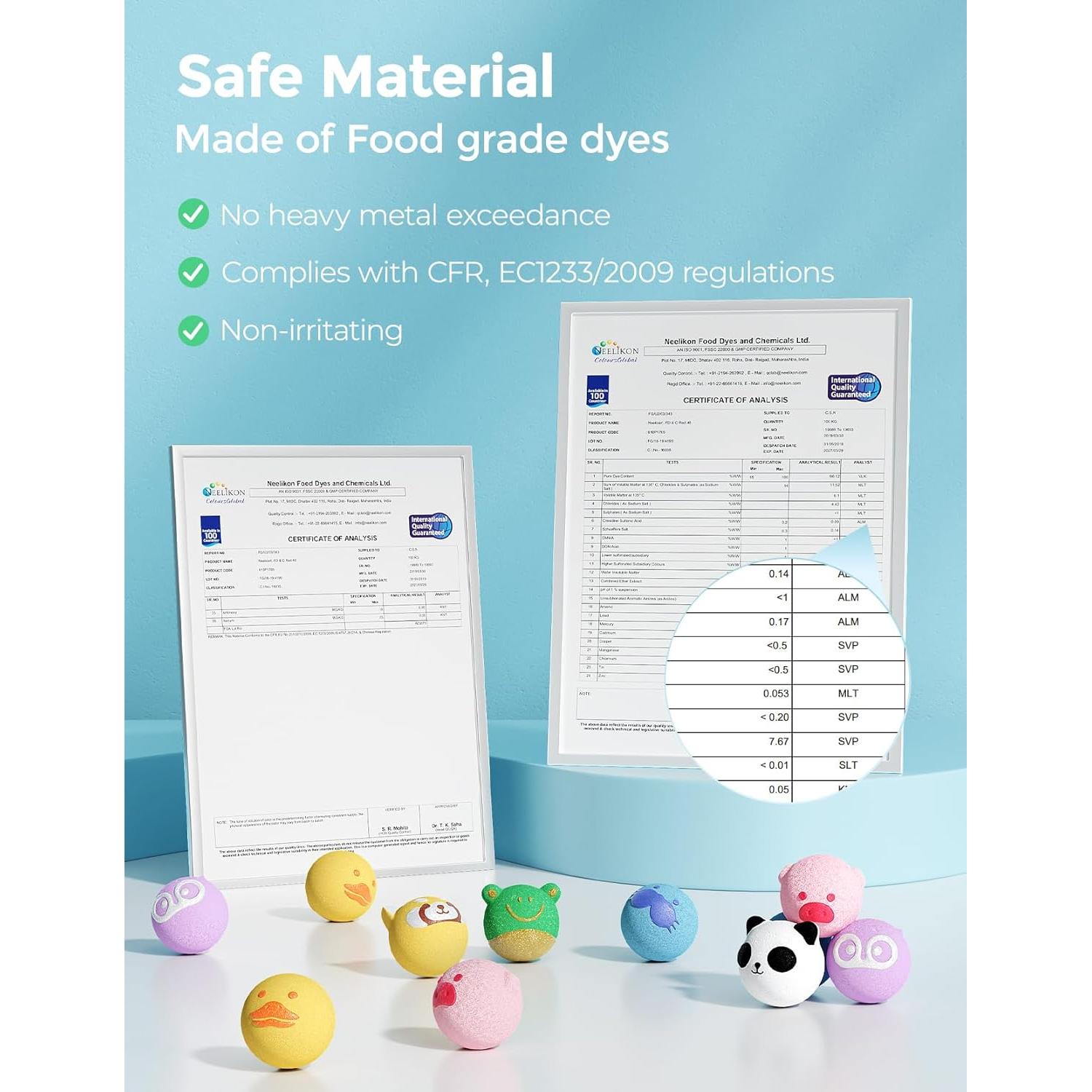 Bombas de Baño de Aceite Esencial Momcozy 14 Pcs Animales