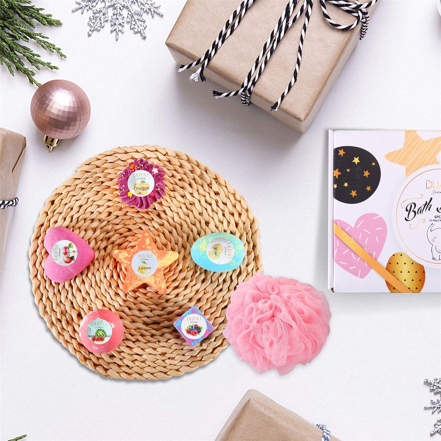 Set de 6 Bombas de Baño Orgánicas DUAIU para Niños y Mujeres