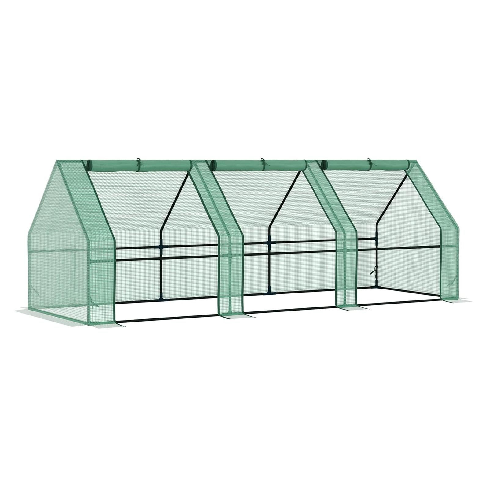 Mini Invernadero Portátil Outsunny 2.74m x 0.91m con Puertas