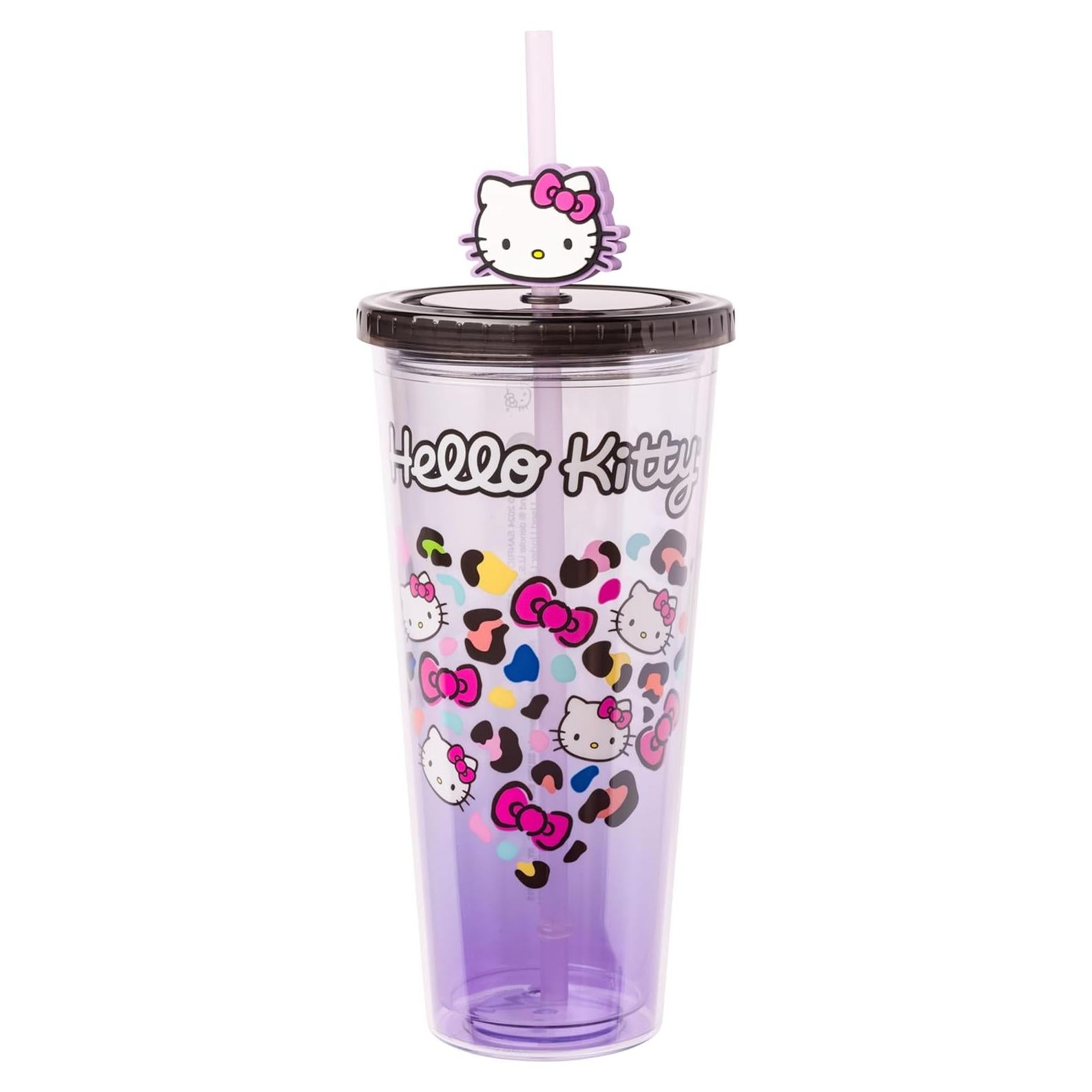 Vaso Frío Hello Kitty 710 ml con Tapa y Popote - Silver Buffalo