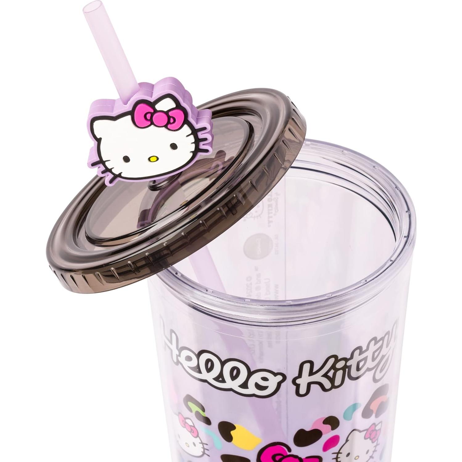 Vaso Frío Hello Kitty 710 ml con Tapa y Popote - Silver Buffalo