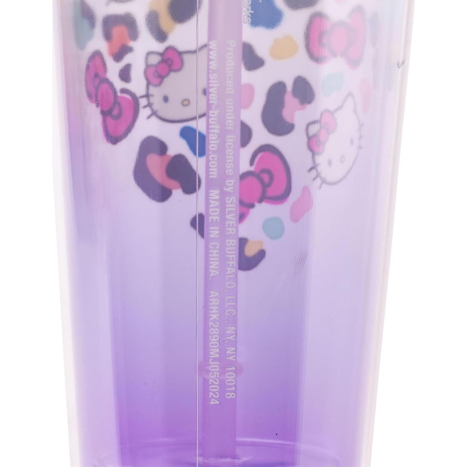 Vaso Frío Hello Kitty 710 ml con Tapa y Popote - Silver Buffalo
