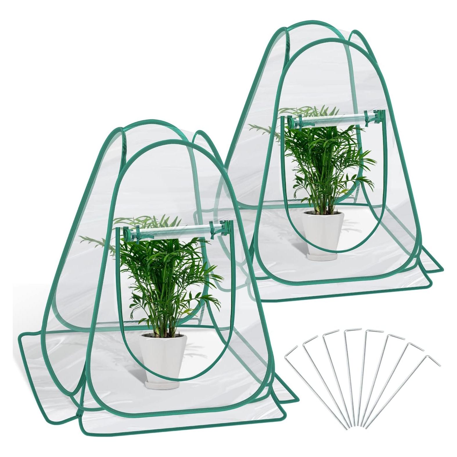 Invernadero Mini Portátil Fuairmee 2-Pack PVC 70x70x80 cm