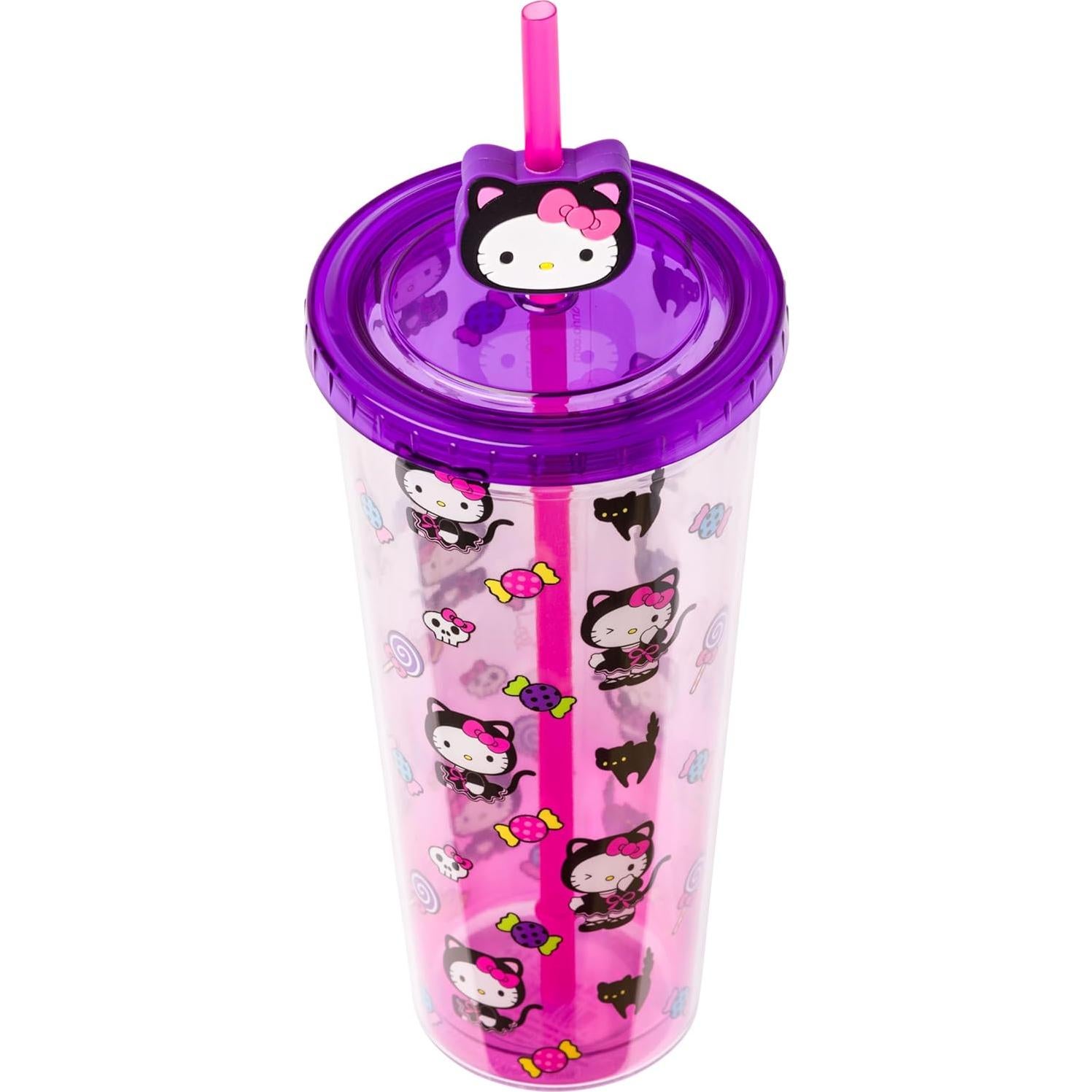 Taza Fría de Plástico Silver Buffalo Hello Kitty 710 ml Halloween