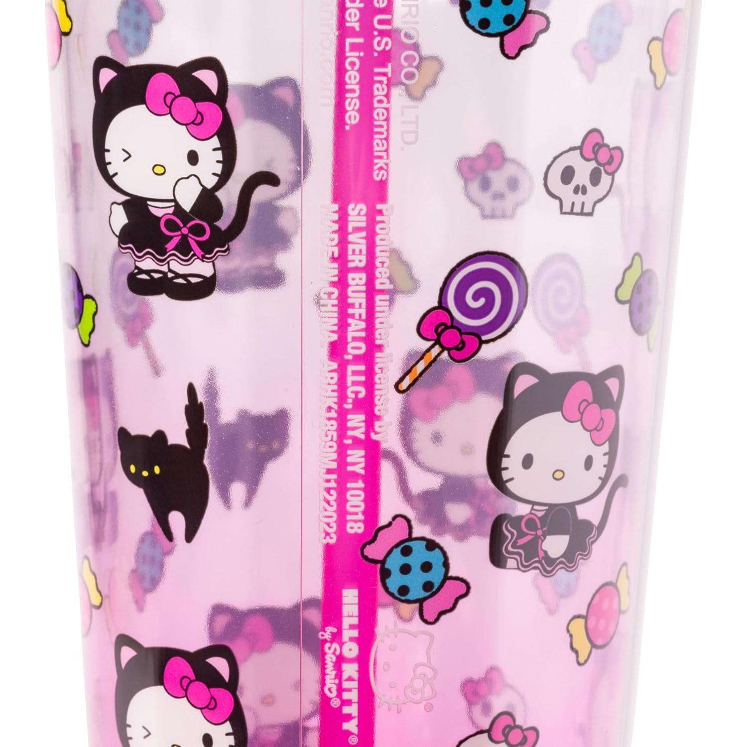 Taza Fría de Plástico Silver Buffalo Hello Kitty 710 ml Halloween