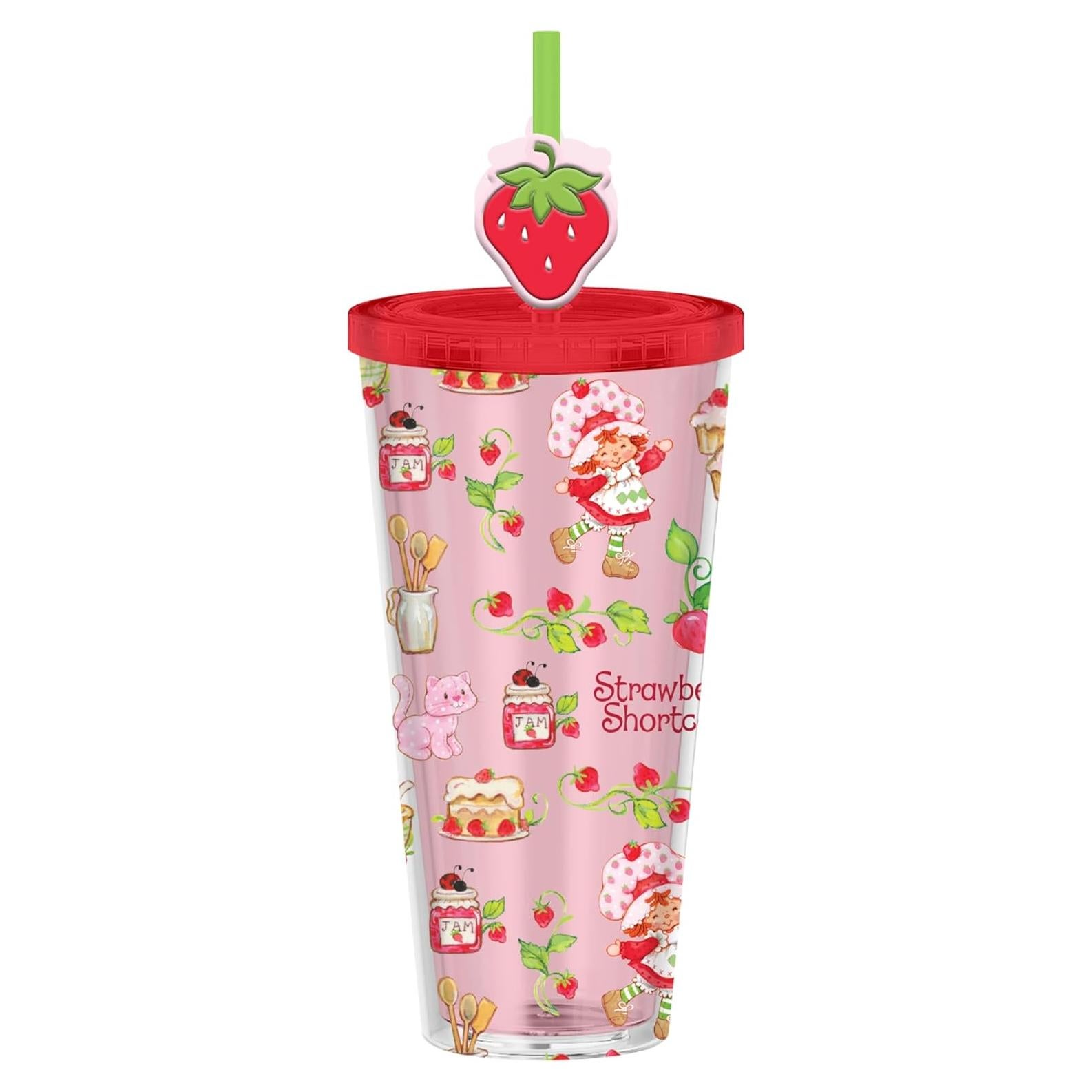 Vaso Frío Silver Buffalo 24oz Pastel de Fresa con Tapa