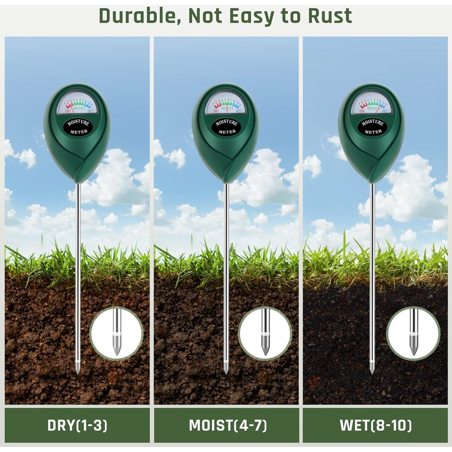 Medidor de Humedad de Suelo Thlevel Verde - 2 Paquetes