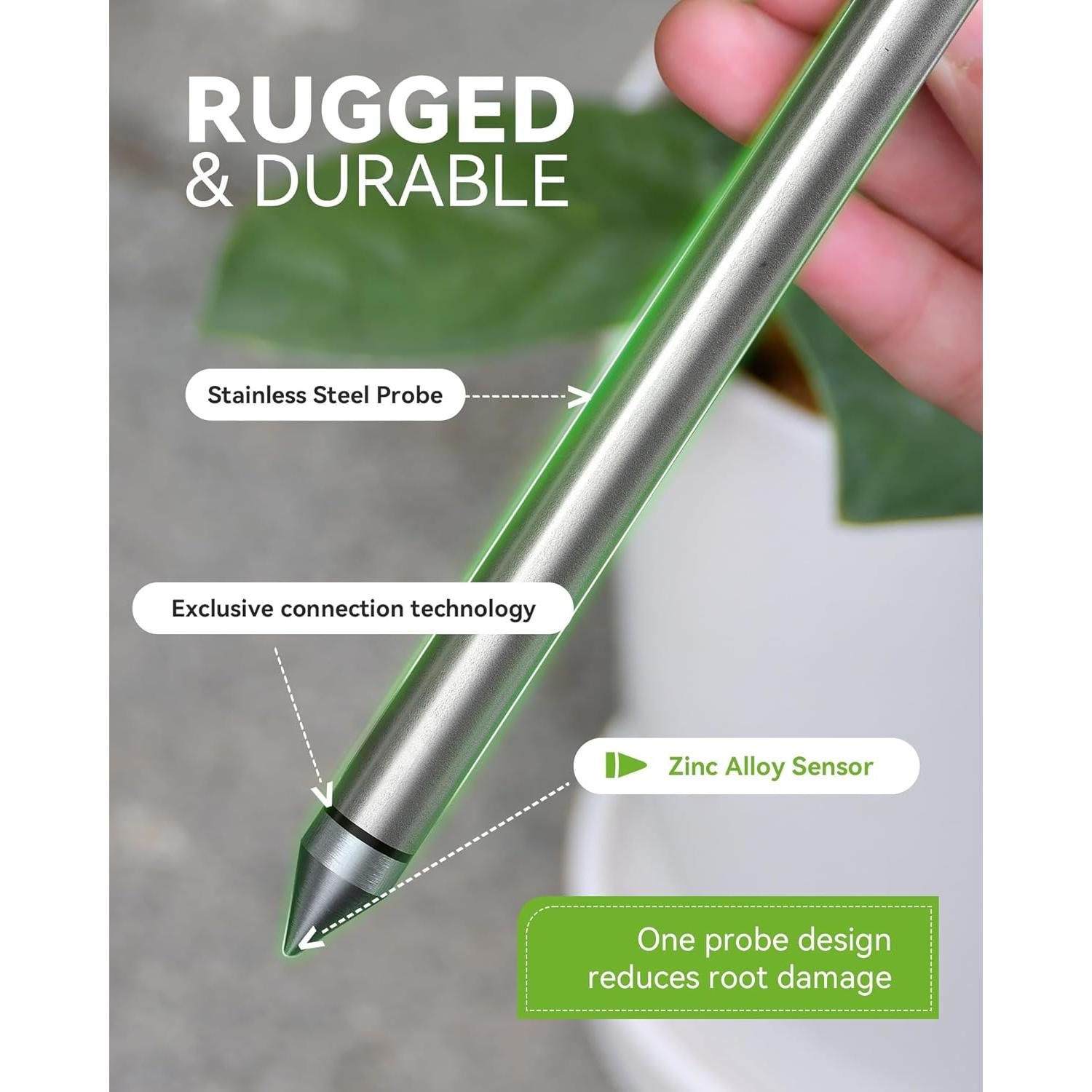 Medidor de Humedad del Suelo RAINPOINT DA01G Verde 30.96cm