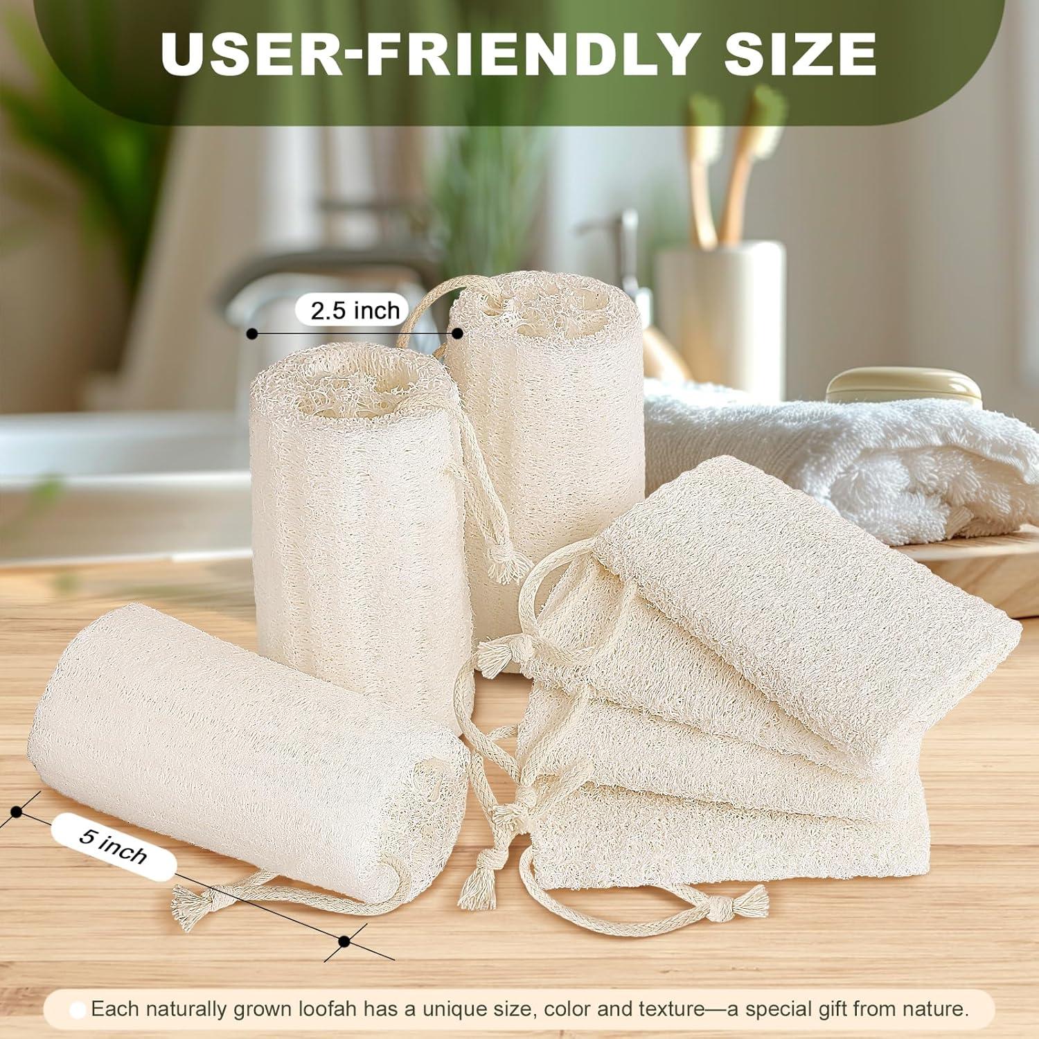 Paquete de 7 esponjas de lufa natural Createjoya 12.7 cm