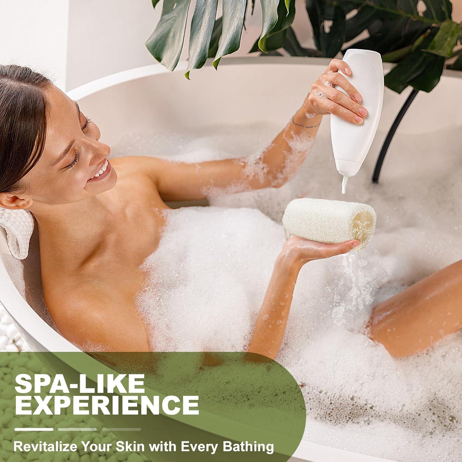 Paquete de 7 esponjas de lufa natural Createjoya 12.7 cm