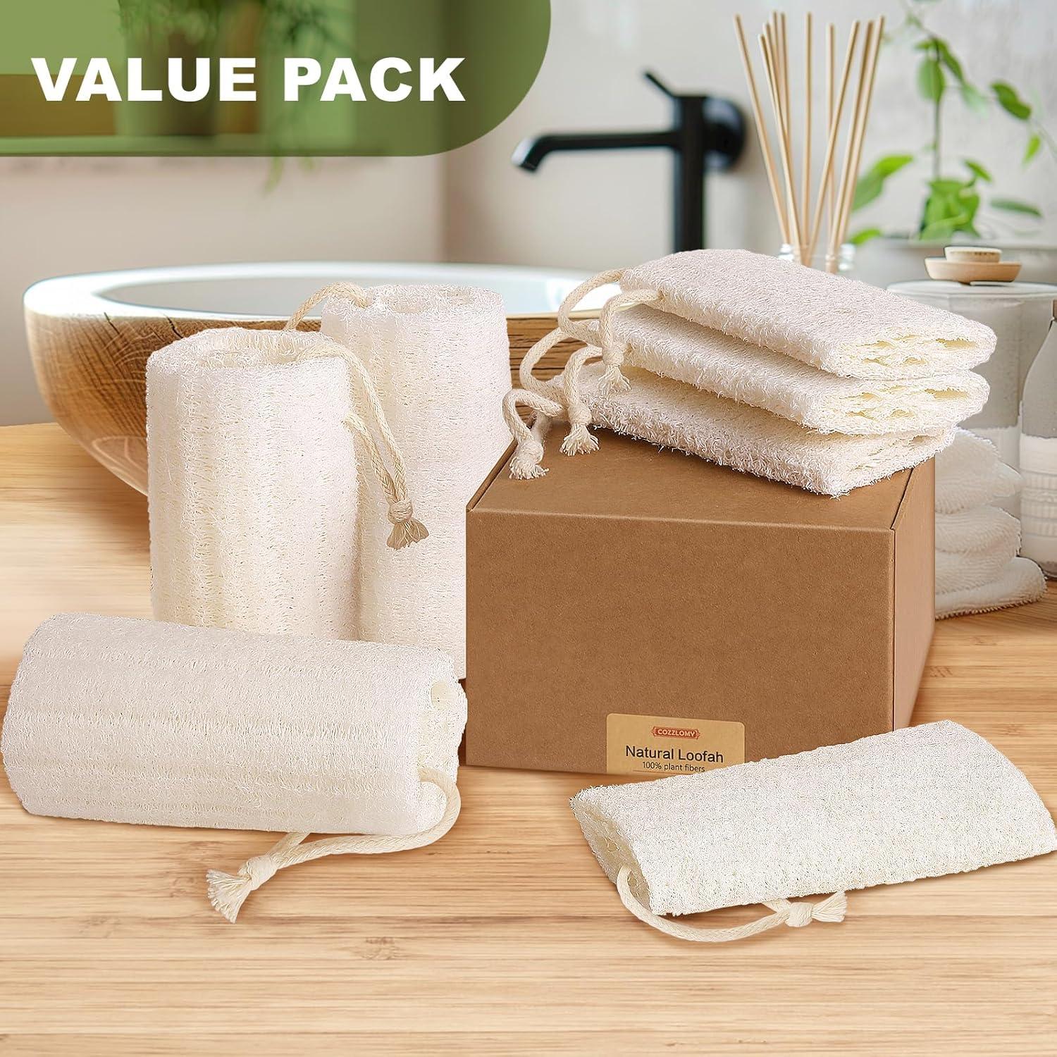 Paquete de 7 esponjas de lufa natural Createjoya 12.7 cm