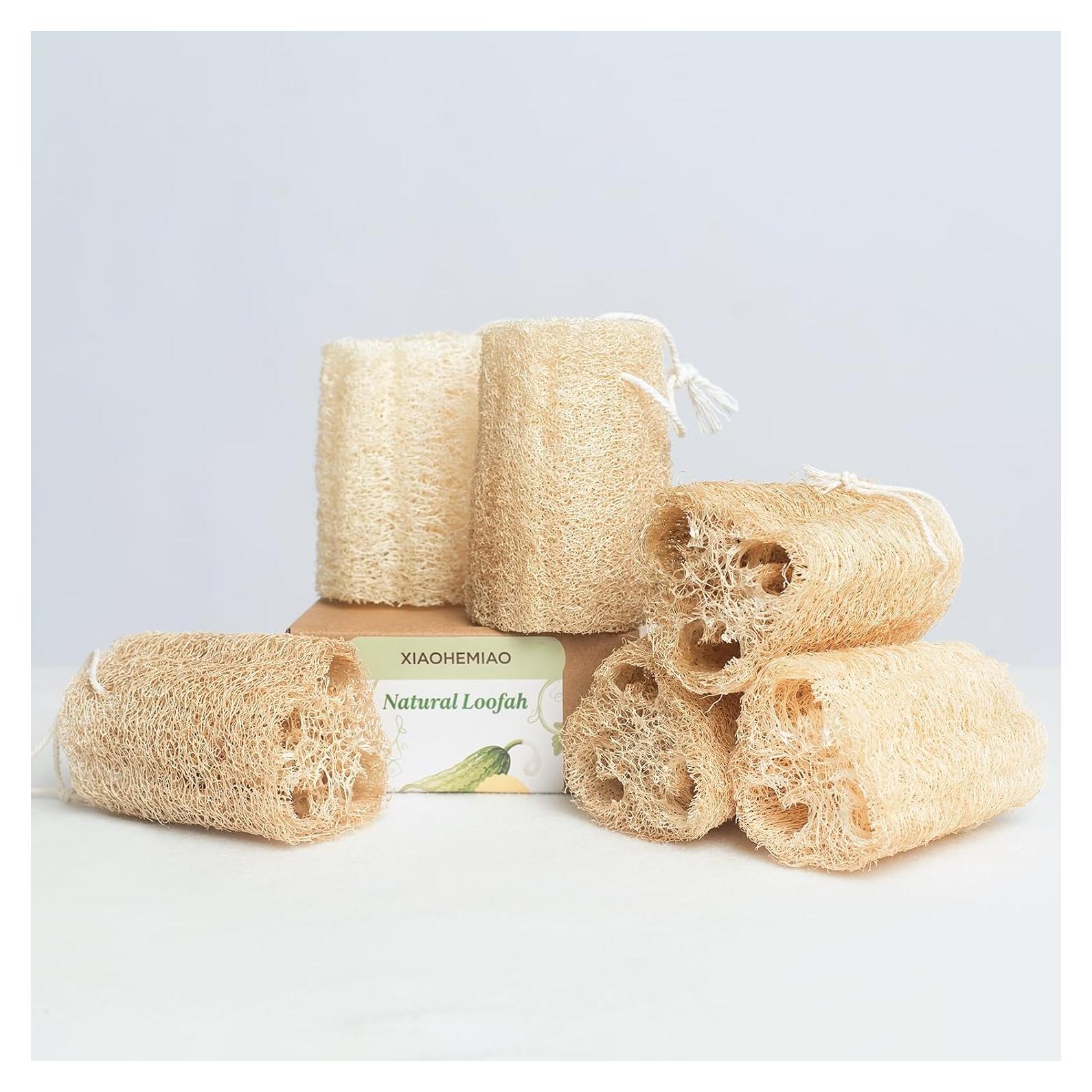 Esponja de Lufa Natural 6-Pack 10 cm Exfoliante Ecológica