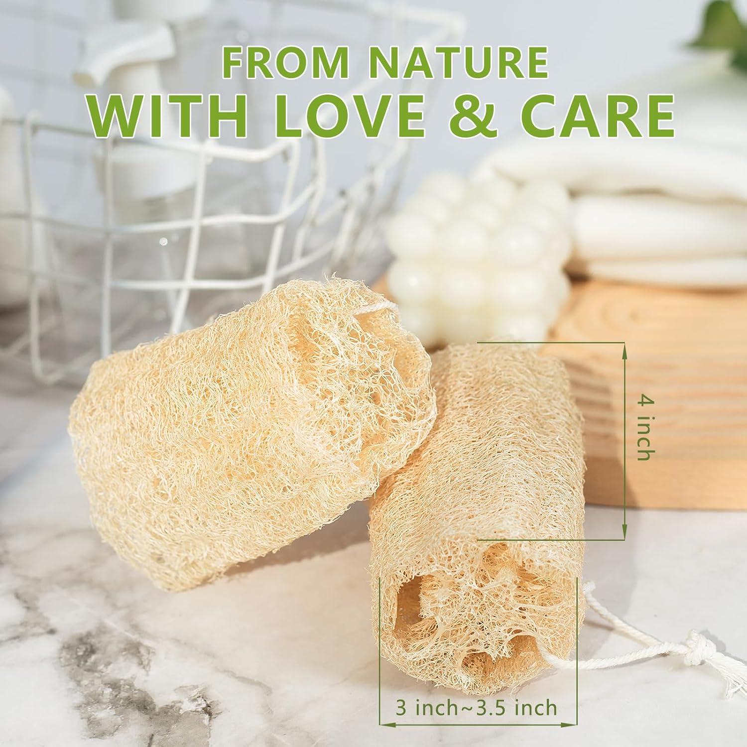 Esponja de Lufa Natural 6-Pack 10 cm Exfoliante Ecológica