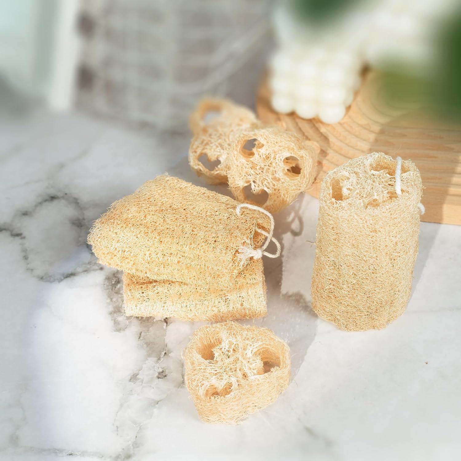Esponja de Lufa Natural 6-Pack 10 cm Exfoliante Ecológica