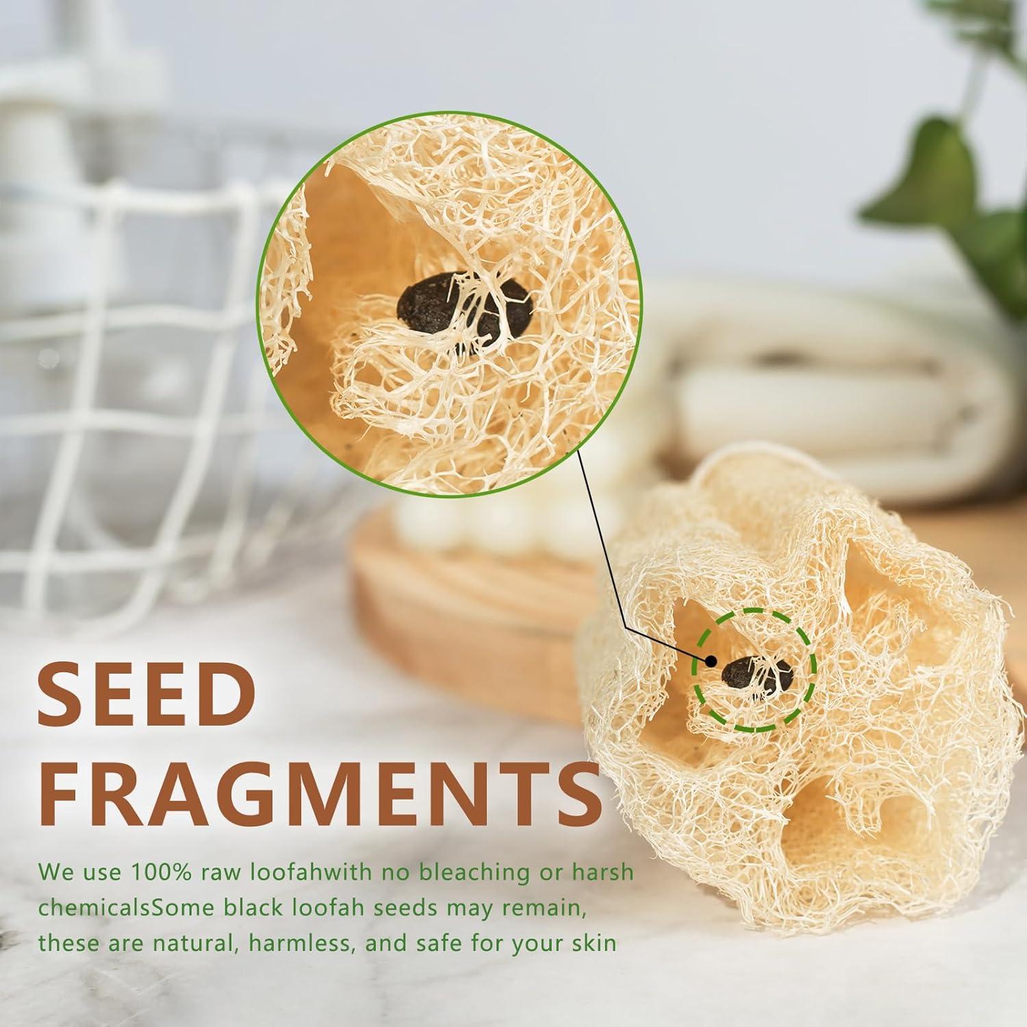 Esponja de Lufa Natural 6-Pack 10 cm Exfoliante Ecológica