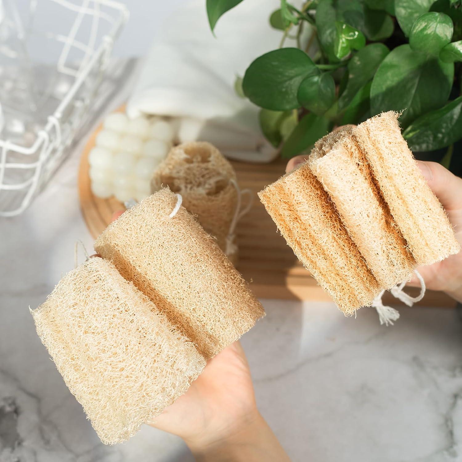 Esponja de Lufa Natural 6-Pack 10 cm Exfoliante Ecológica