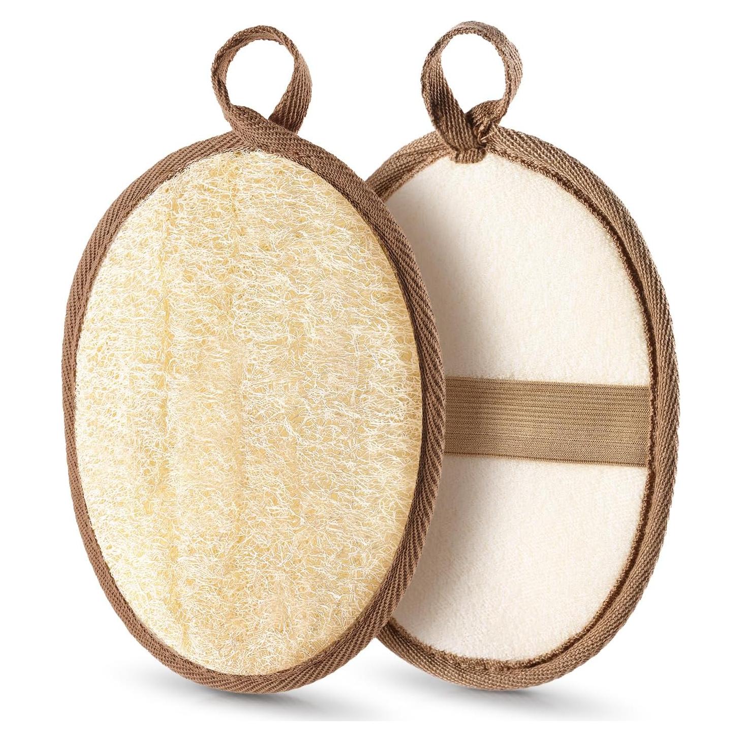 Esponja Exfoliante de Lufa Natural RIYNIBIY - 2 Piezas