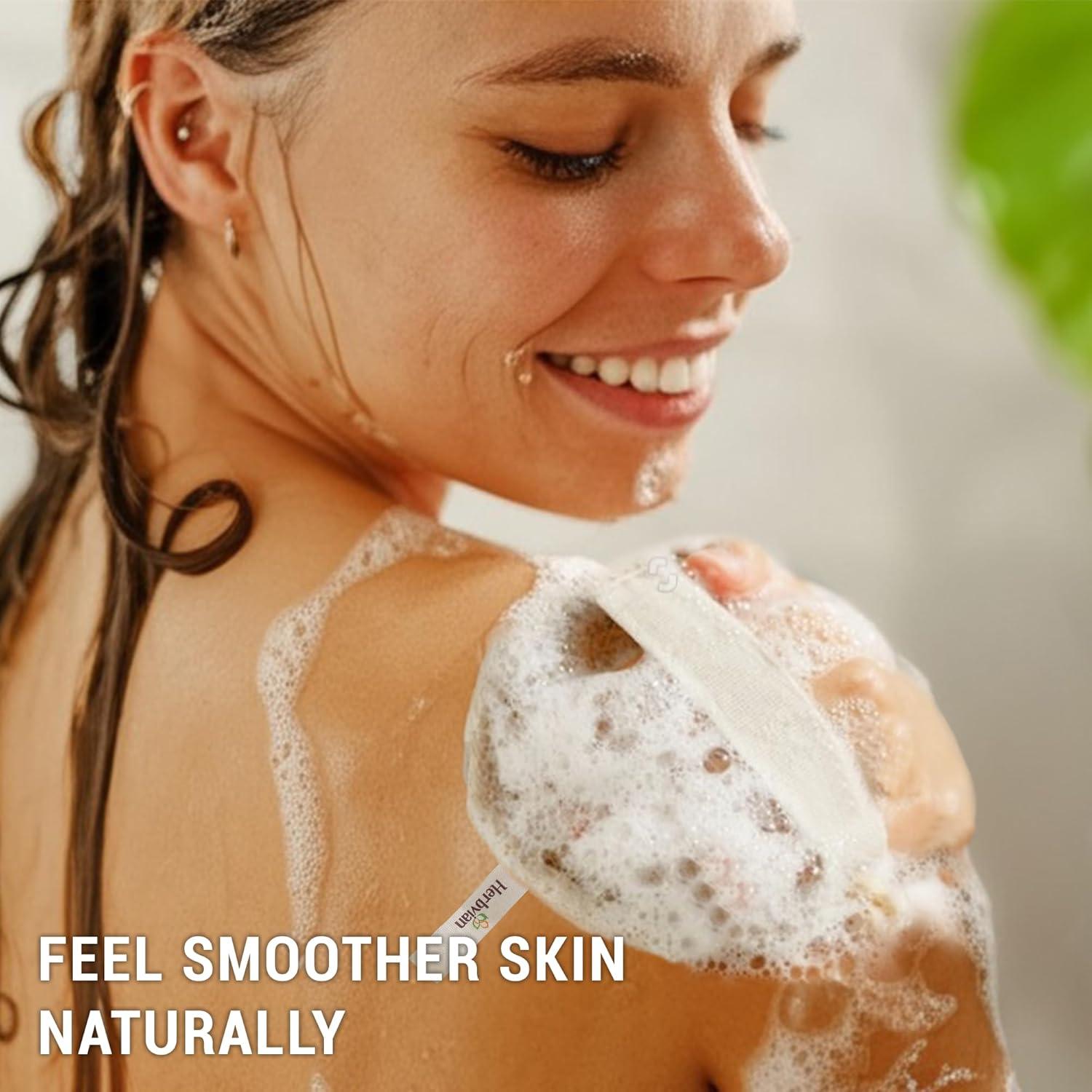 Esponjas Exfoliantes de Lufa Natural Herbvian - Paquete de 2