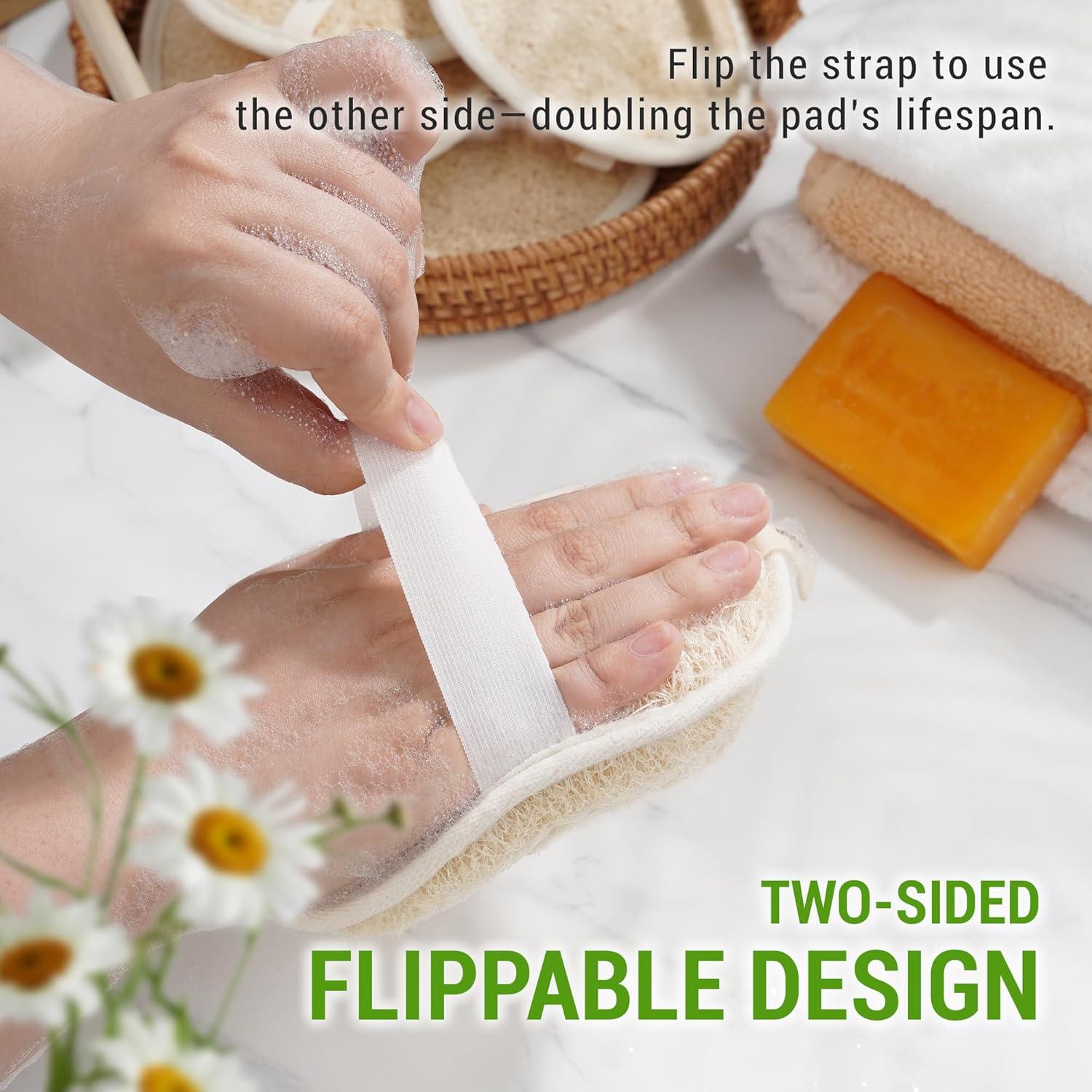 Esponjas Exfoliantes de Lufa Natural Herbvian - Paquete de 2