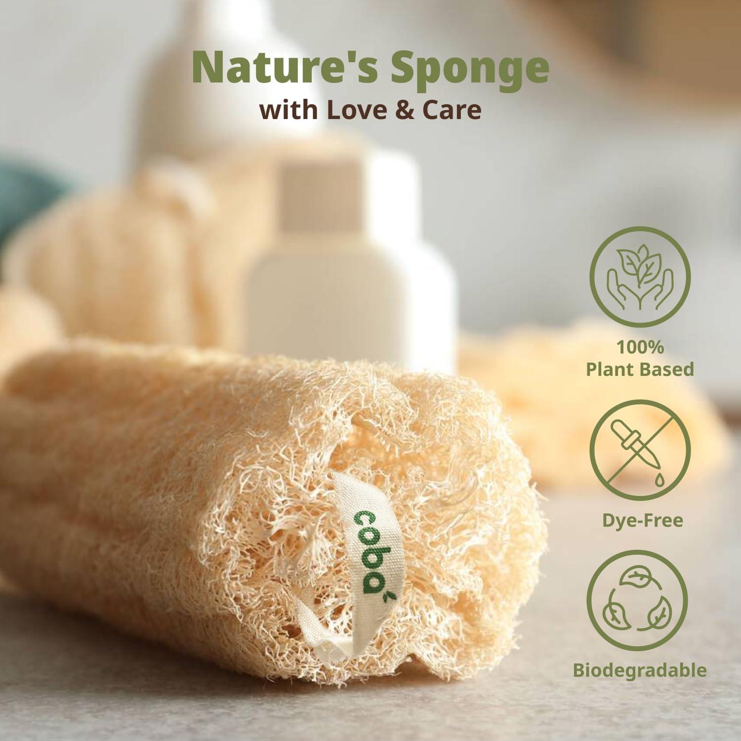 Esponja de Lufa Natural Coba Straws - Exfoliante Biodegradable 4 Unidades