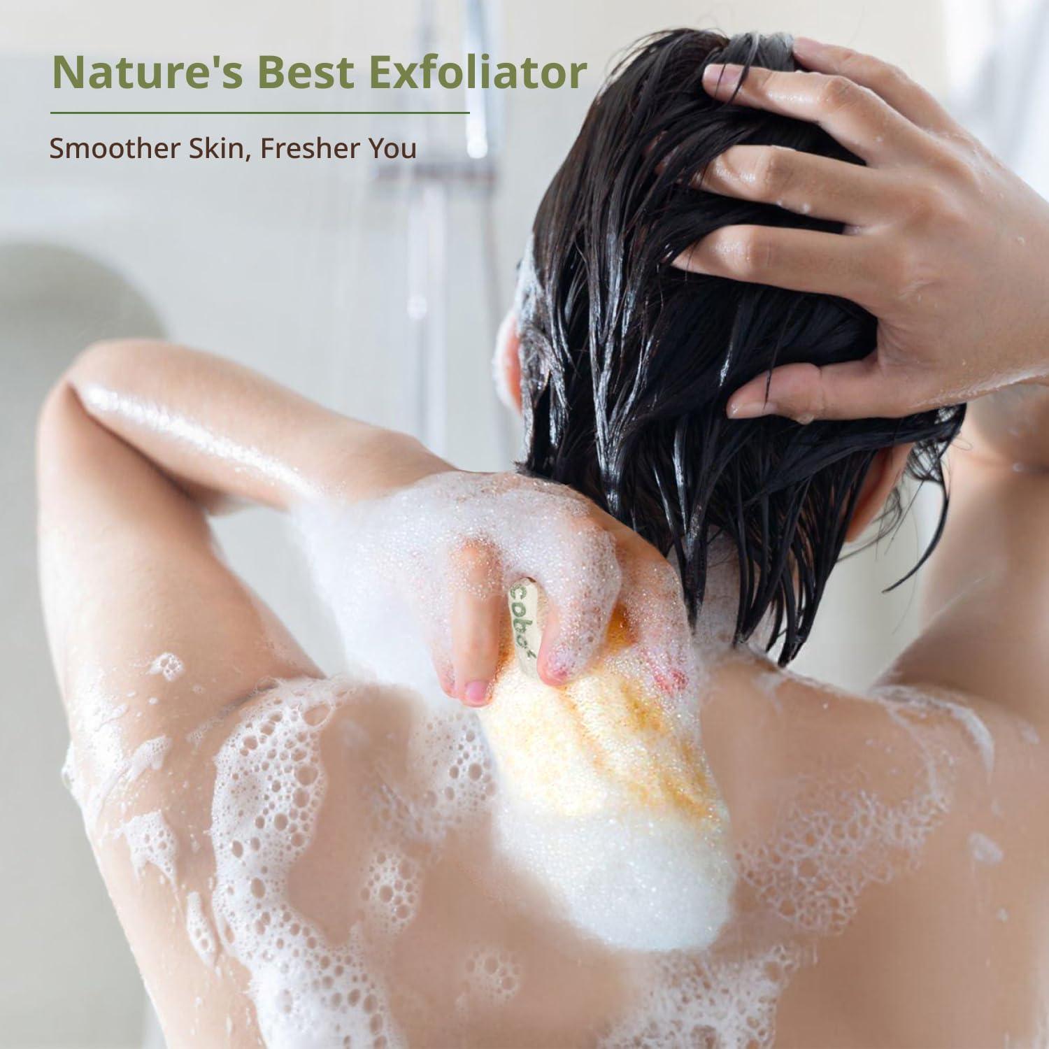 Esponja de Lufa Natural Coba Straws - Exfoliante Biodegradable 4 Unidades