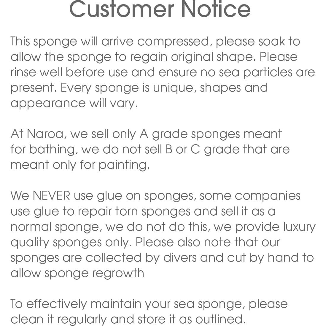 Esponja de Mar Natural Naroa Mediana para Baño y Spa