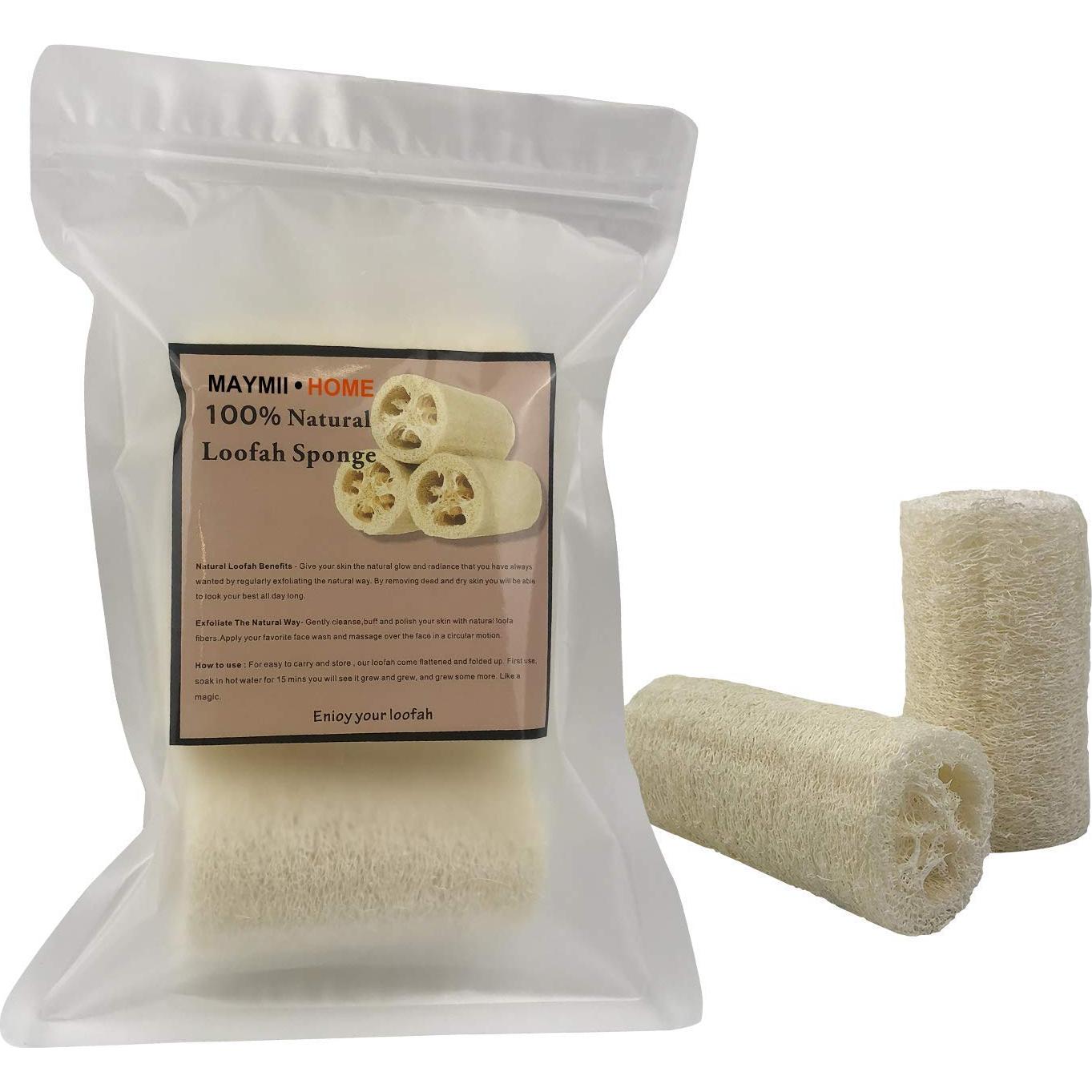 Esponjas Exfoliantes de Luffa Orgánica MAYMII - Paquete de 6