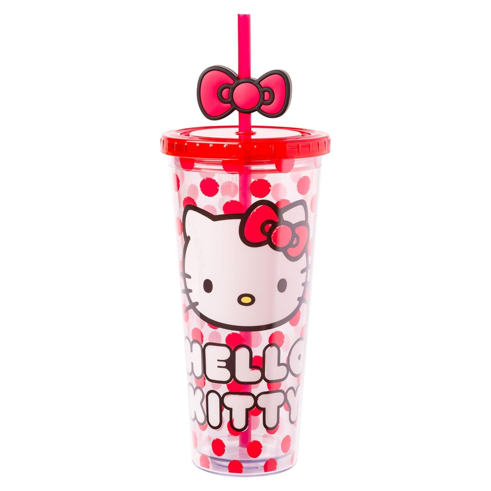 Taza Fría Silver Buffalo Hello Kitty 710 ml con Lazo Rojo