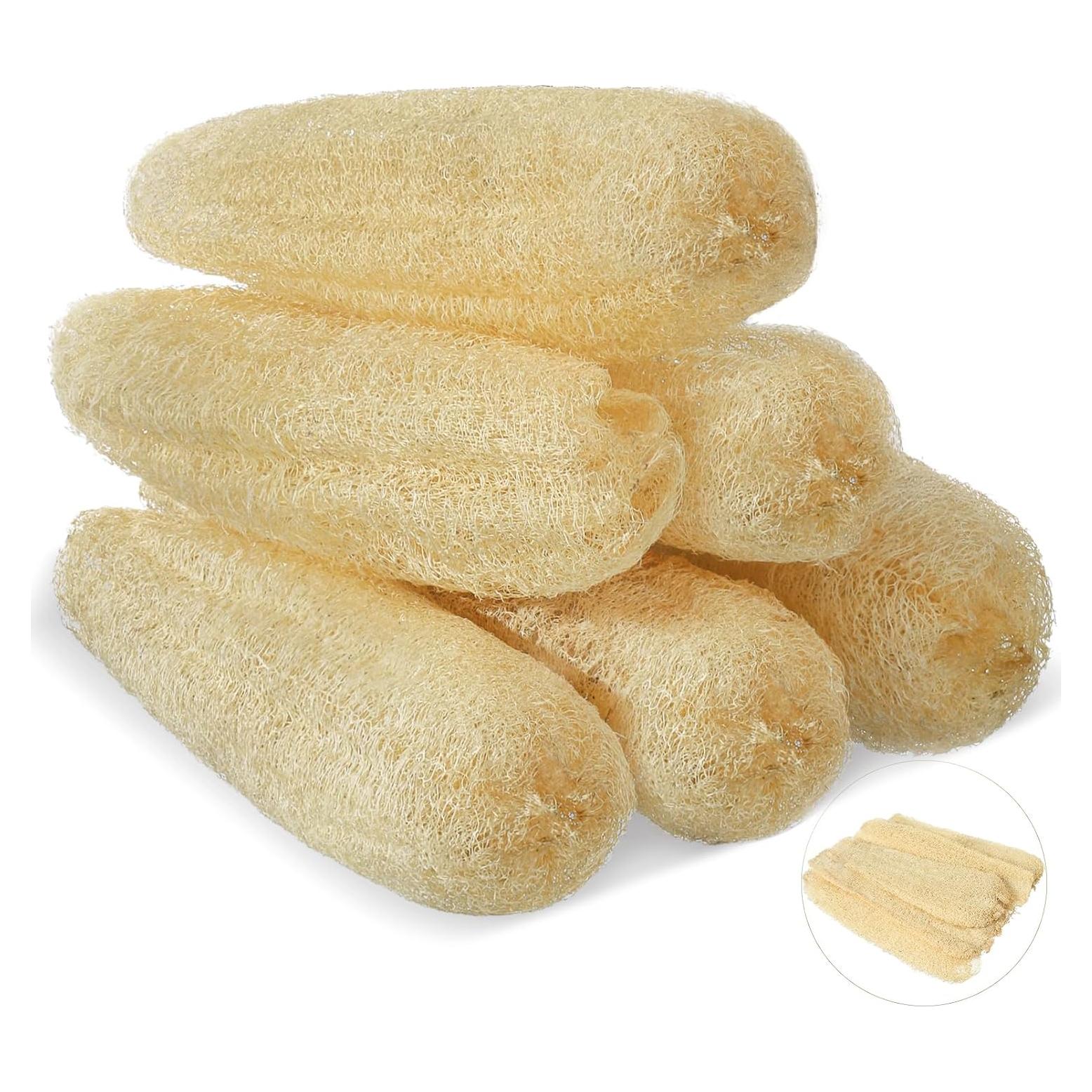 Esponjas de Lufa Natural ZhouBoat 30 cm Paquete de 6 Unidades