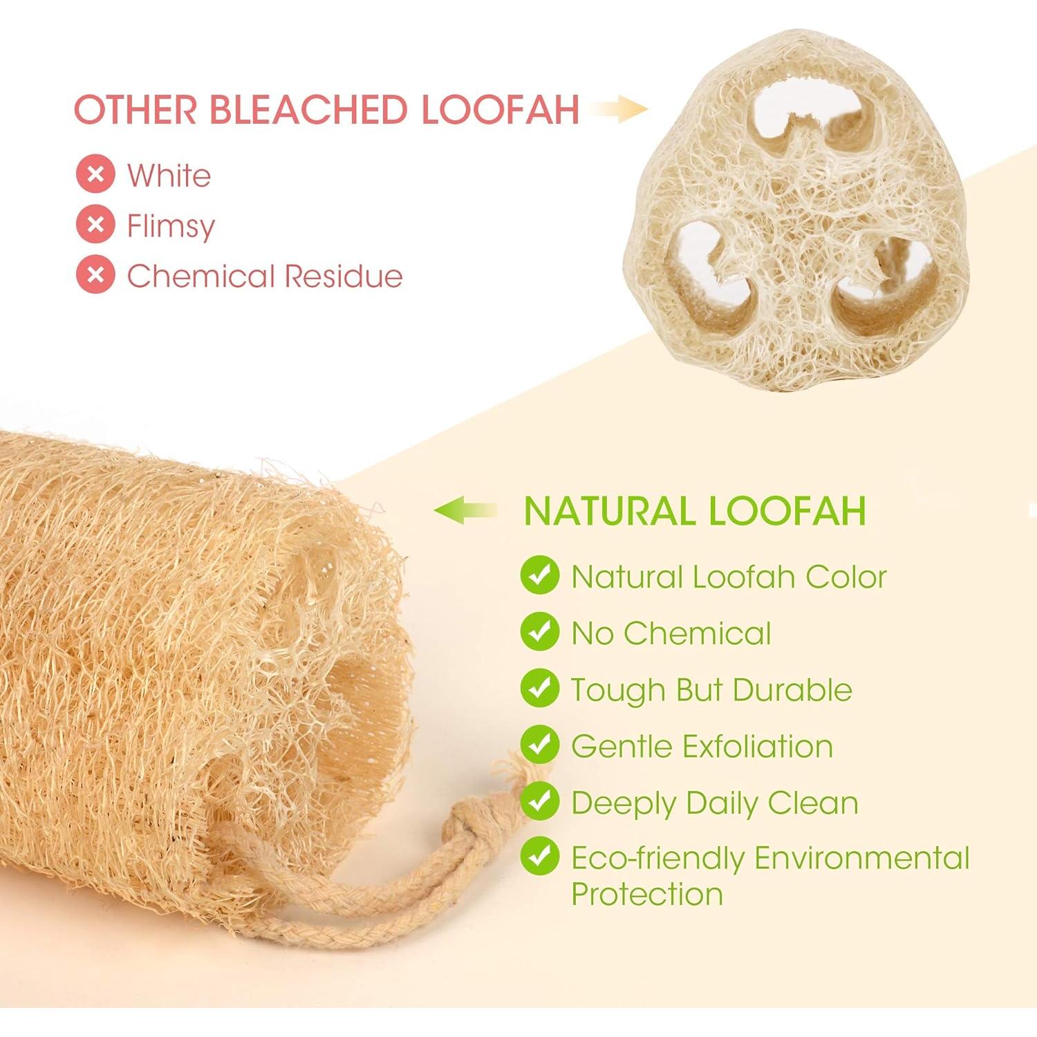 Esponjas de Lufa Natural Orgánica Exfoliantes 4 Piezas