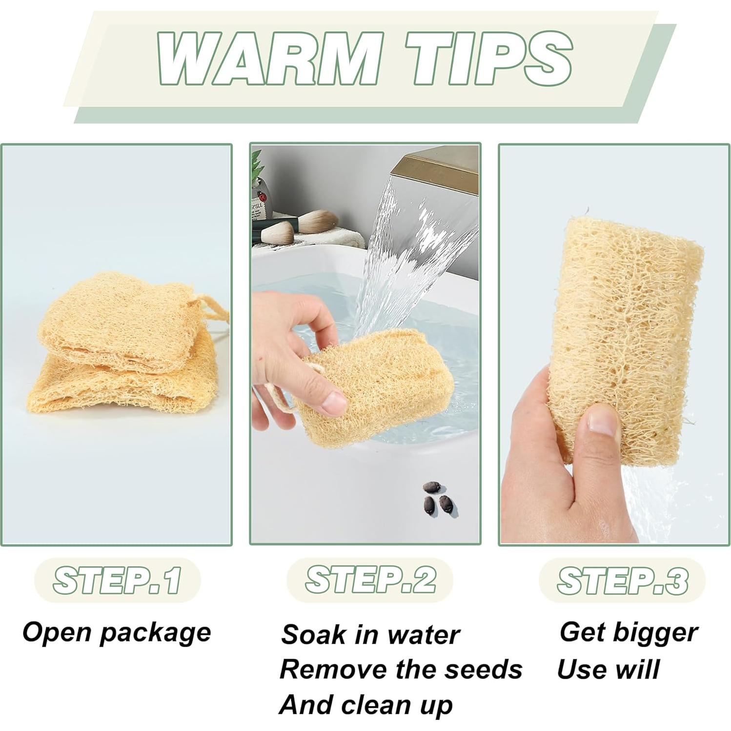 Esponja de Lufa Natural Orgánica Balifeel Set de 6 Piezas