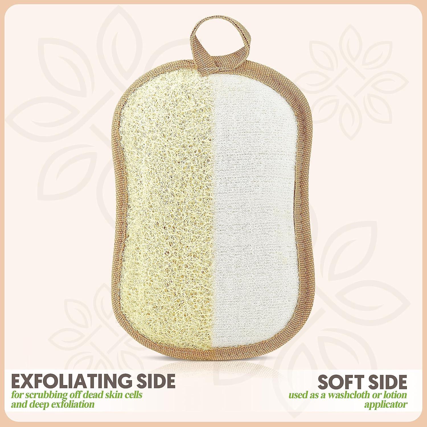 Esponja de Lufa Natural Almooni para Ducha - 3 Piezas