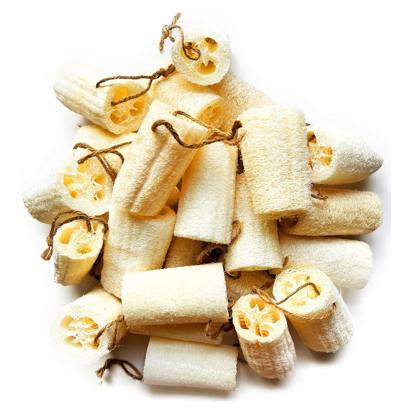 Esponjas de Baño Exfoliantes de Lufa Natural Tienda de Mr.Cui - 24 Unidades