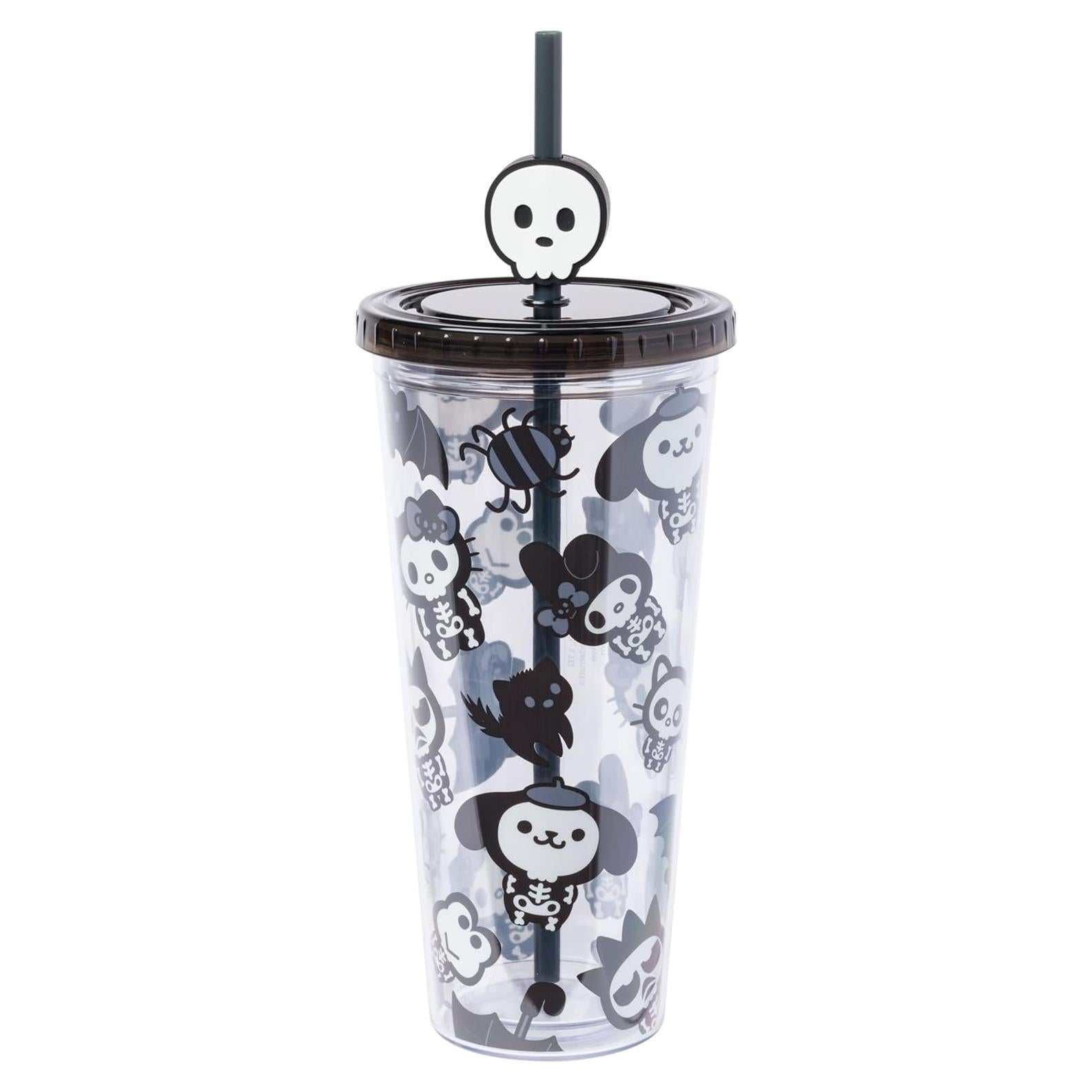 Taza Fría Hello Kitty Halloween 710 ml con Popote y Tapa