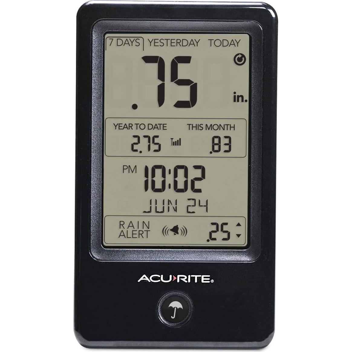 Medidor de Lluvia Inalámbrico AcuRite 02446M con Alarma y LCD