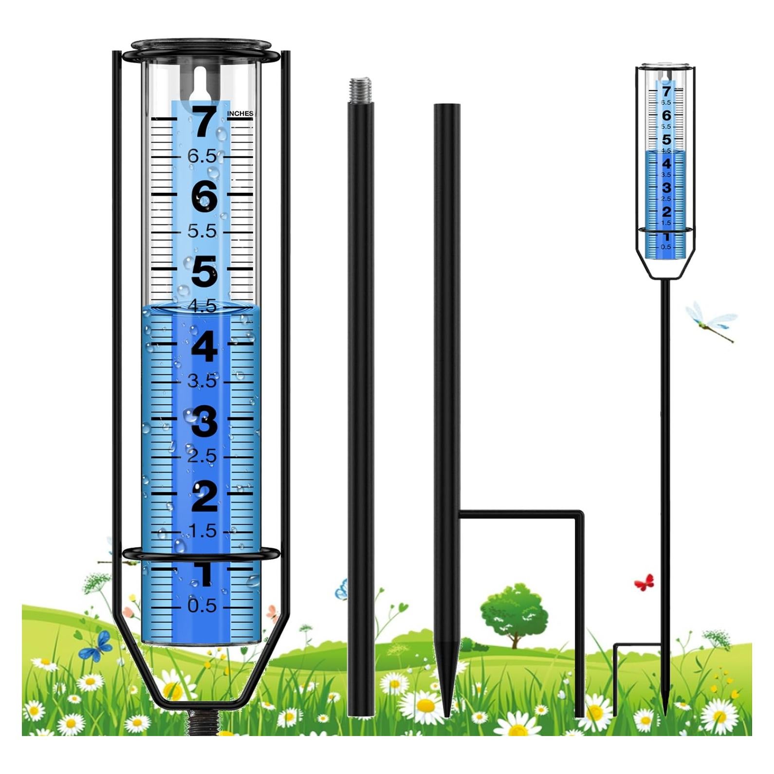 Pluviómetro FINEST+ 26.67 cm Ajustable para Jardín y Granja