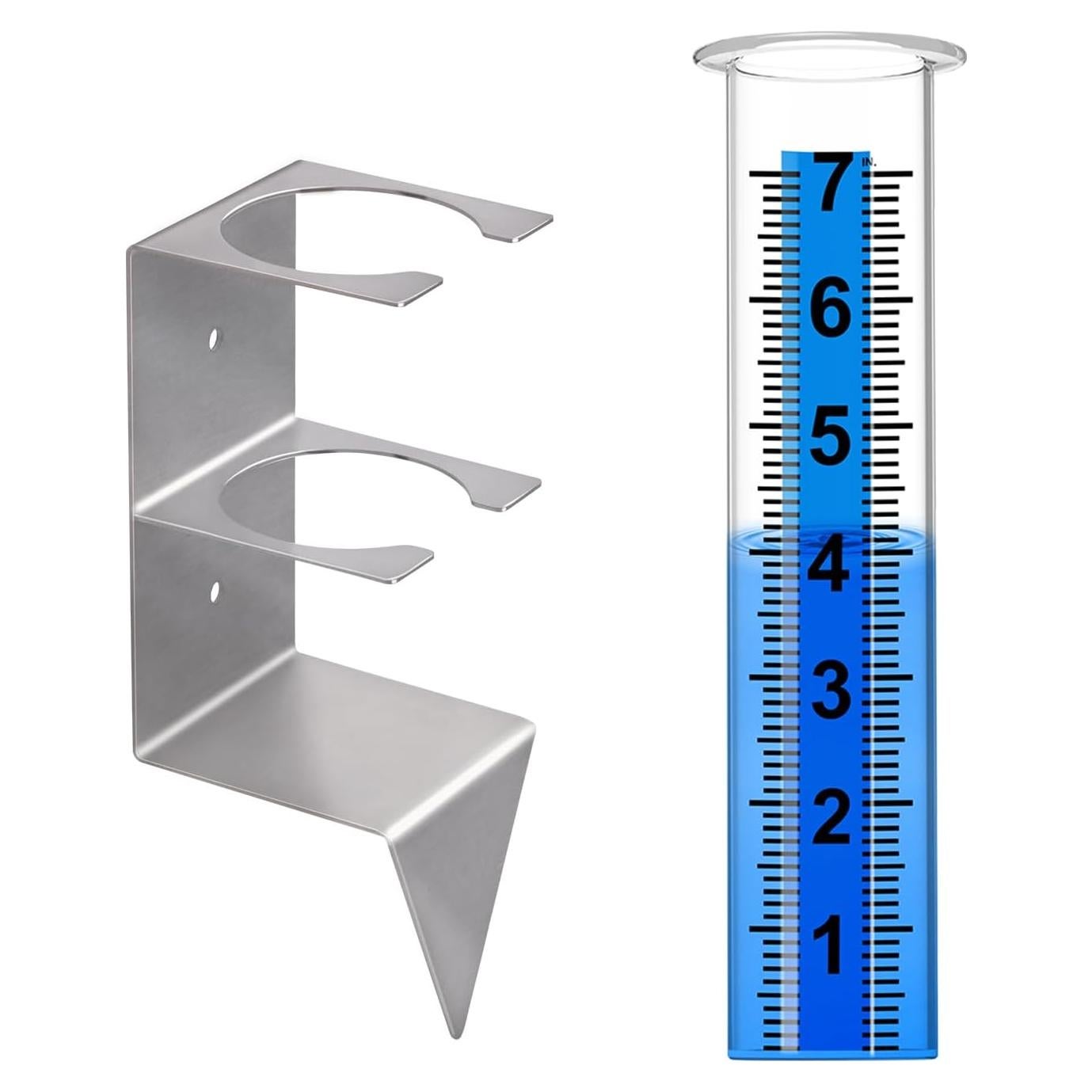 Pluviómetro Exterior Timenued 17.78 cm Acero Inoxidable