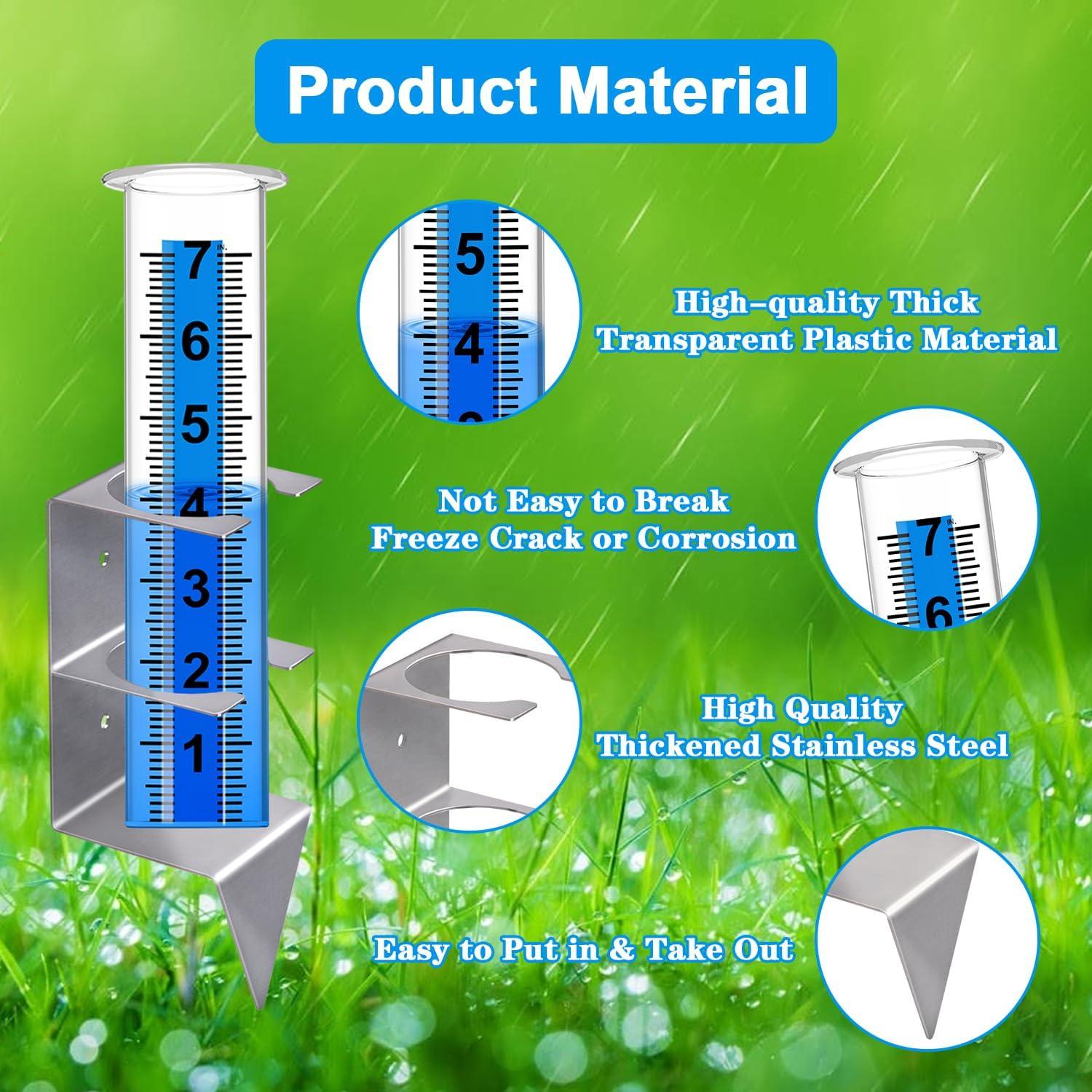 Pluviómetro Exterior Timenued 17.78 cm Acero Inoxidable