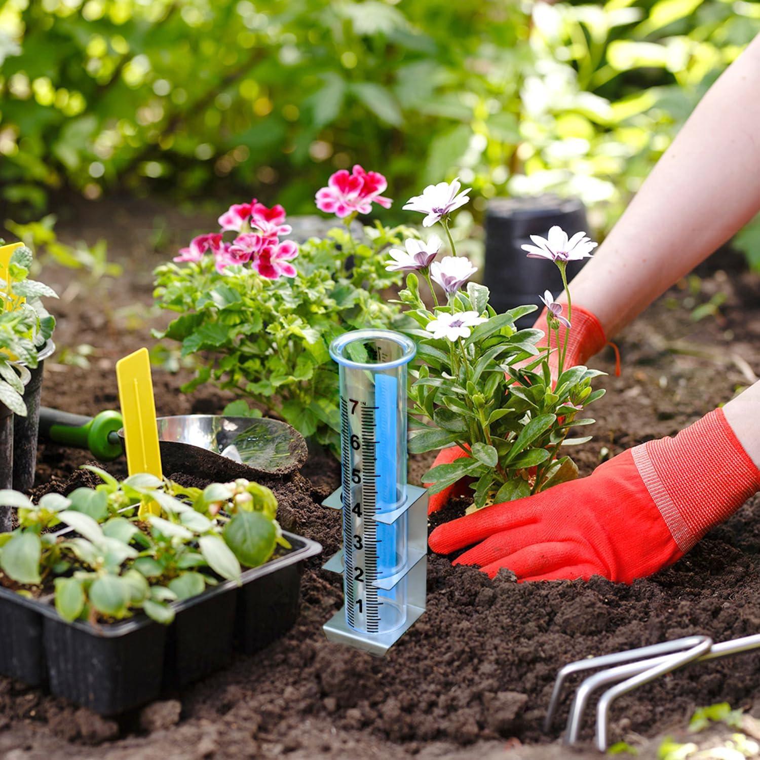 Pluviómetro Exterior Timenued 17.78 cm Acero Inoxidable