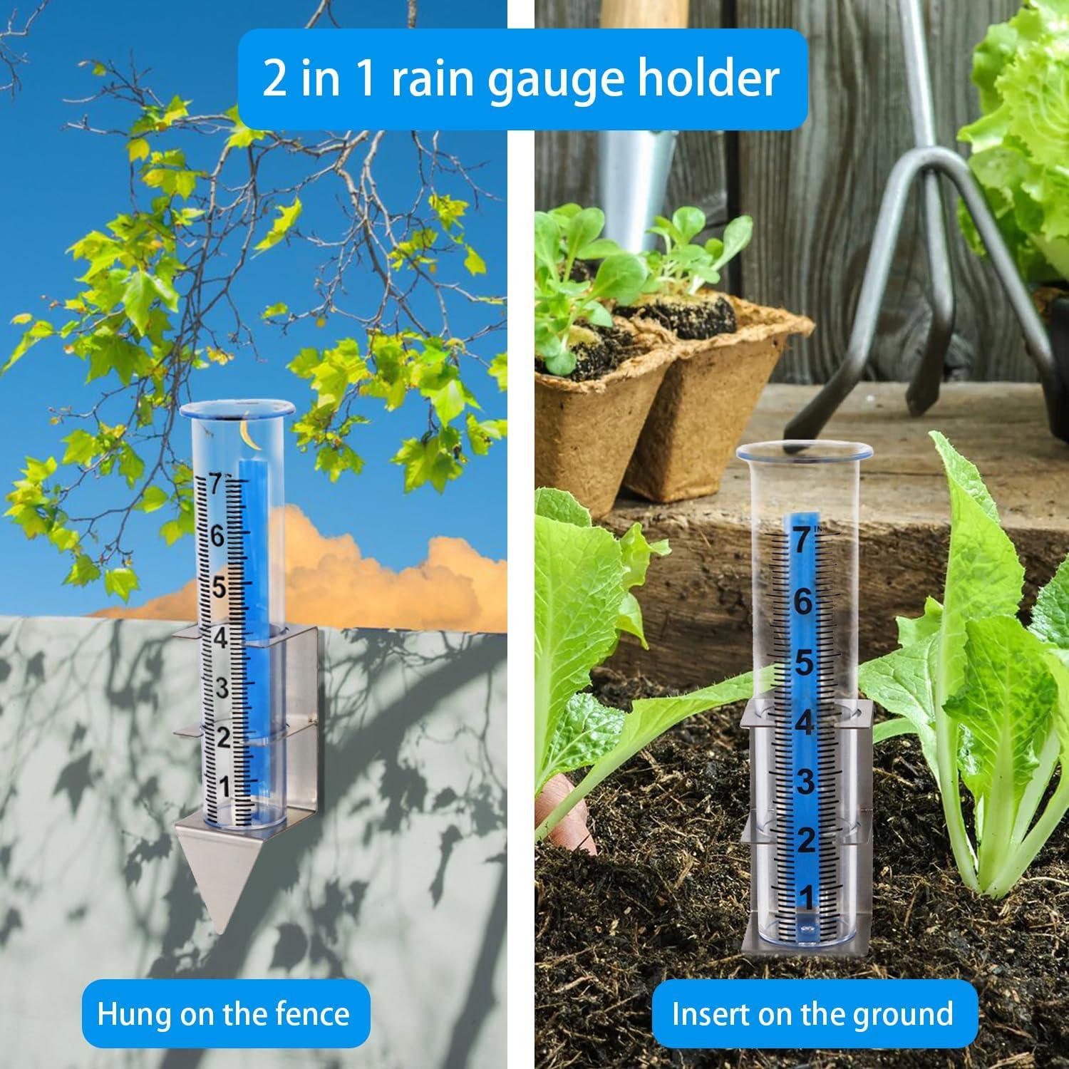 Pluviómetro Exterior Timenued 17.78 cm Acero Inoxidable