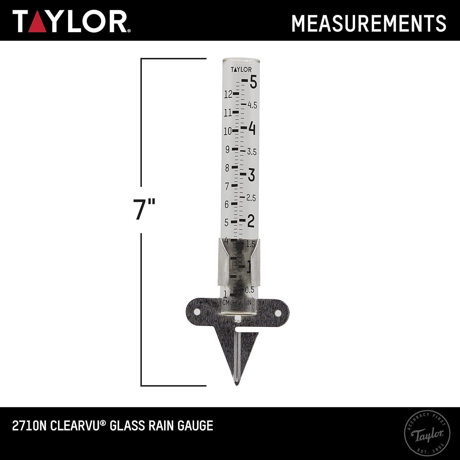 Medidor de Lluvia Taylor 2710N2 - Paquete de 2, 12.7 cm