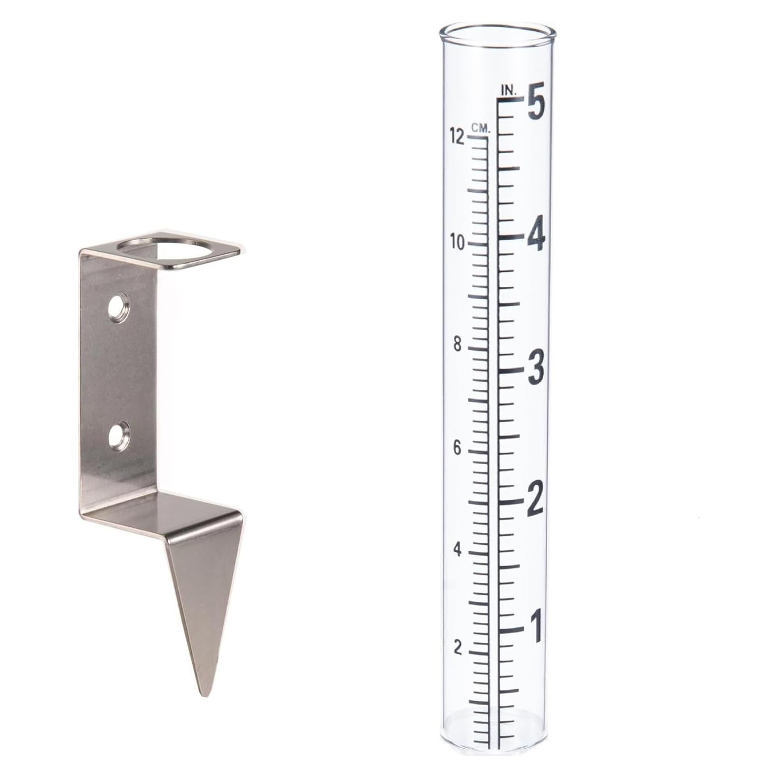 Medidor de lluvia 12.7 cm Mateda con soporte de acero inoxidable