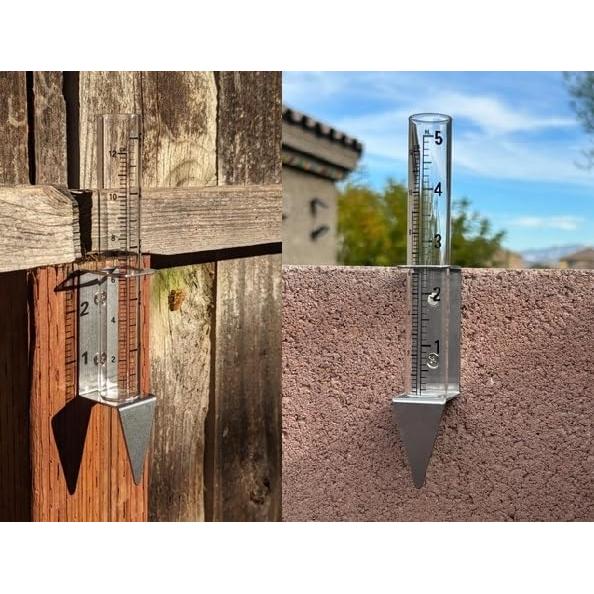 Medidor de lluvia 12.7 cm Mateda con soporte de acero inoxidable