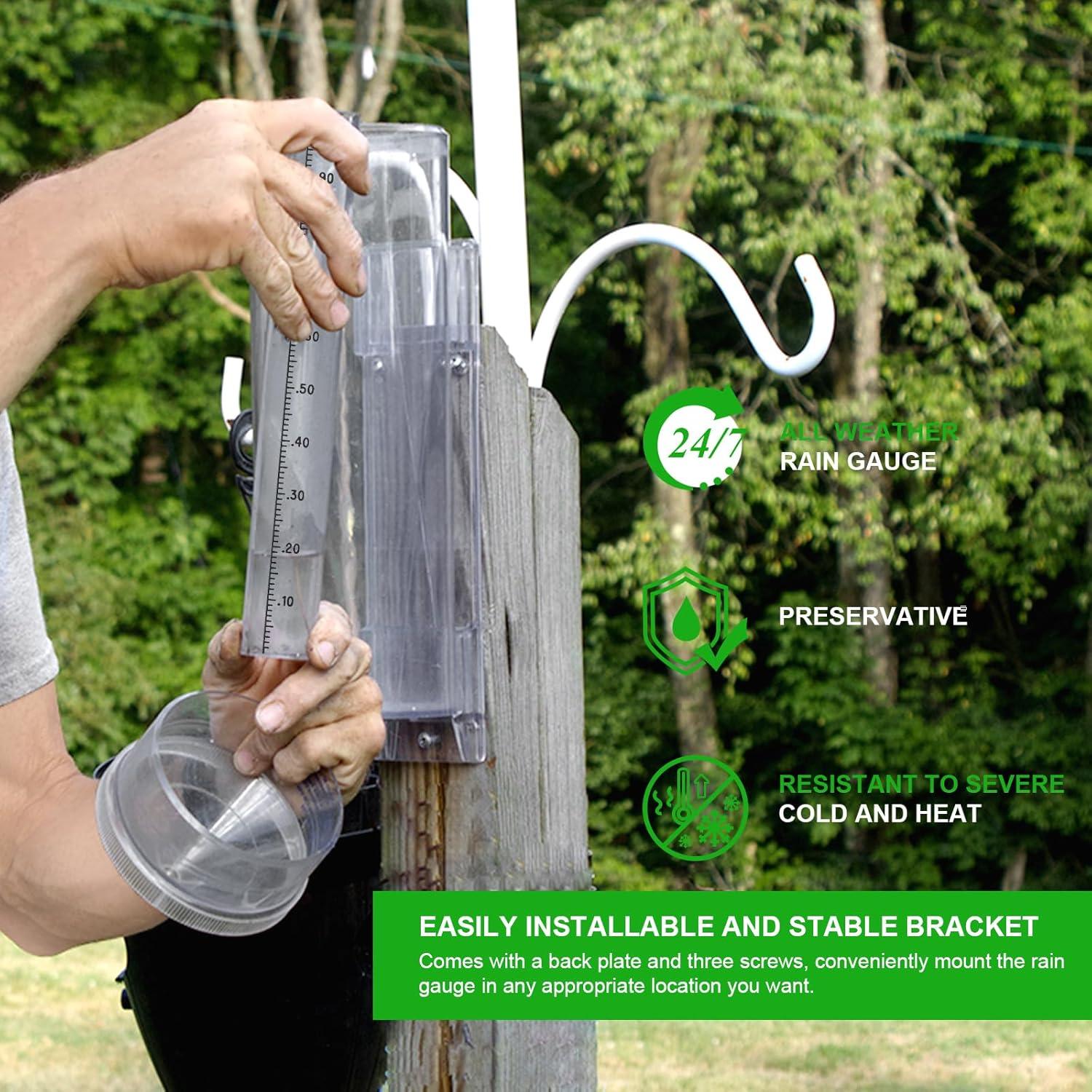 Pluviómetro Exterior HOLDLY TY4 Preciso 2.54 cm Policarbonato