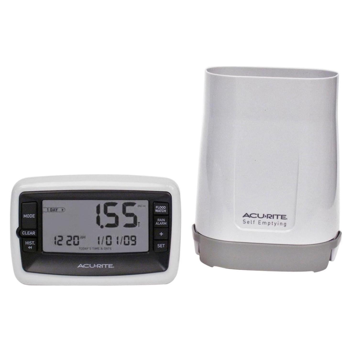 Medidor de Lluvia Digital Inalámbrico AcuRite 899 con Alarma