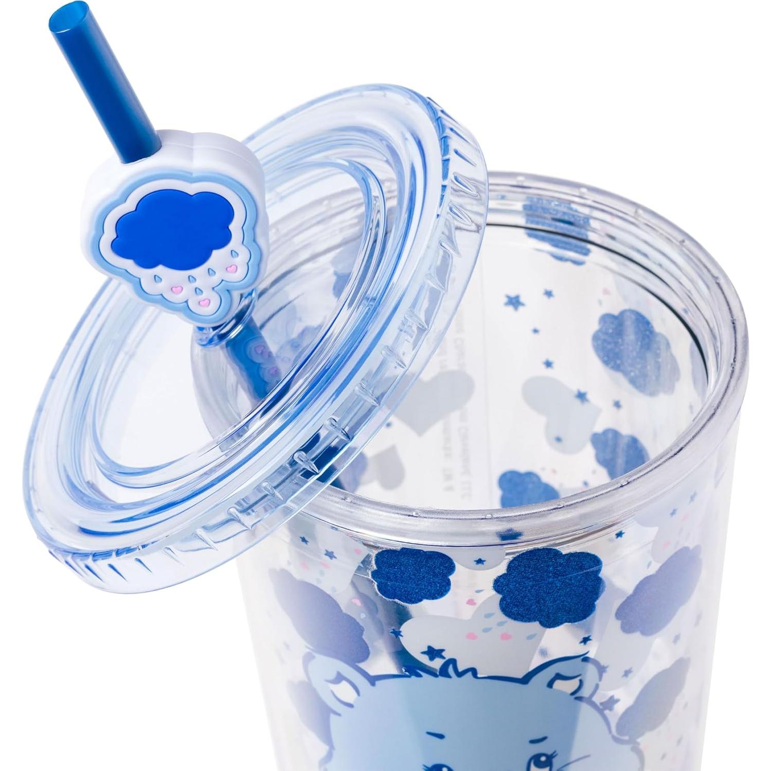 Taza Fría Silver Buffalo Grumpy Bear 710 ml con Popote